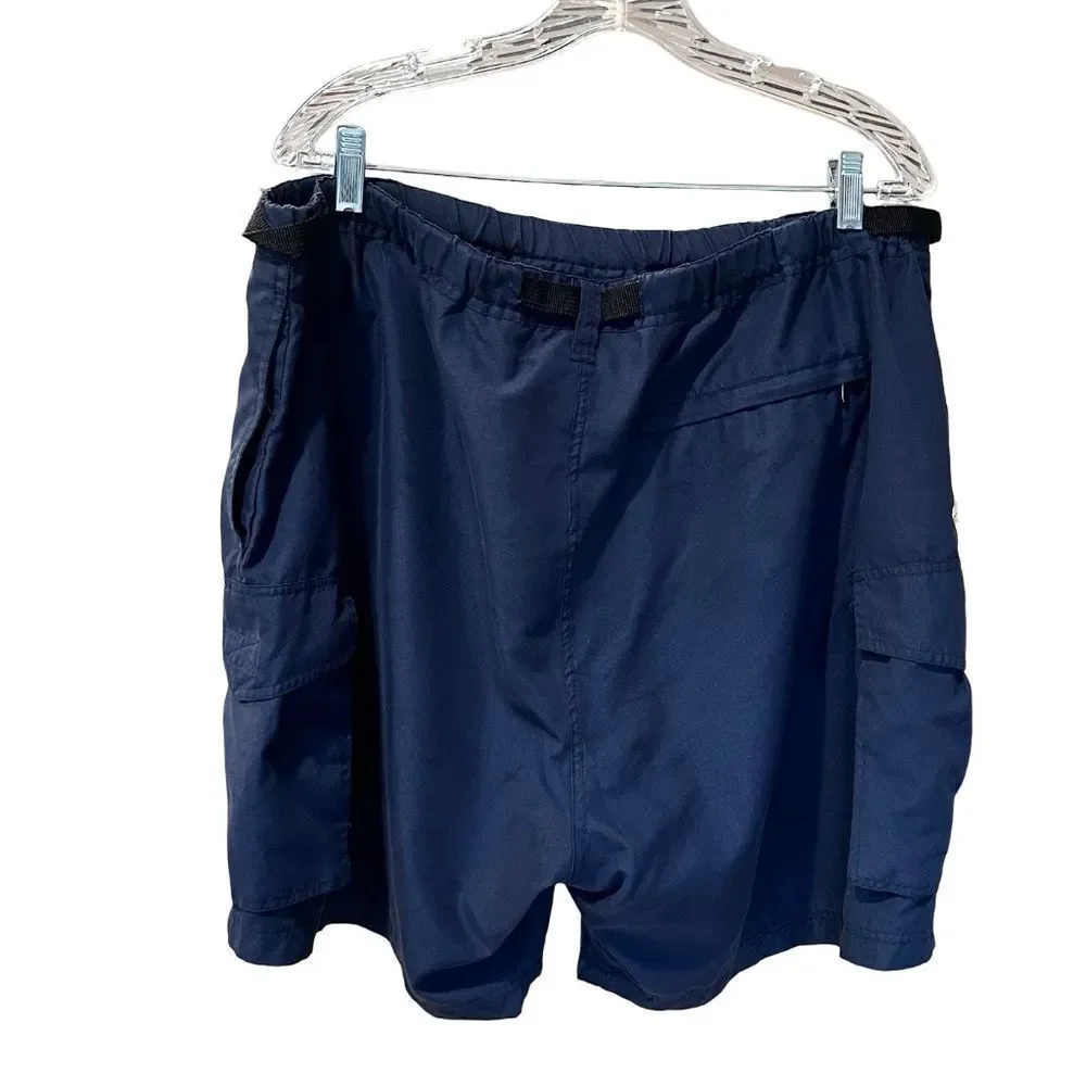 A.C. Clothing Mens Lightweight Cargo Shorts - Elastic Waist Navy Blue XXL